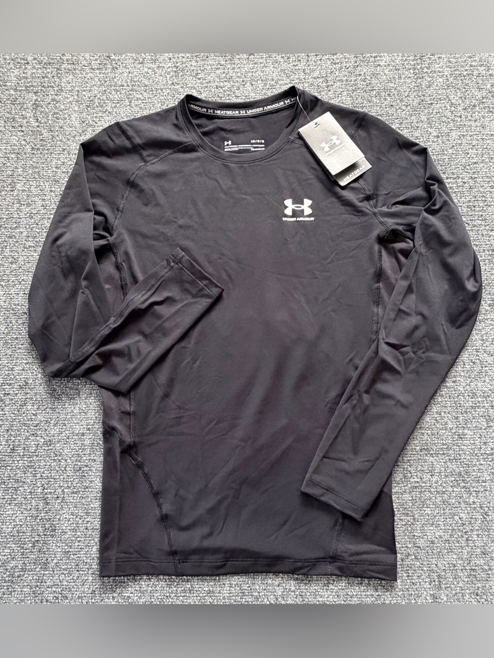 Under Armour Men's Armour HeatGear Compression Long-Sleeve Tee , Black, Large